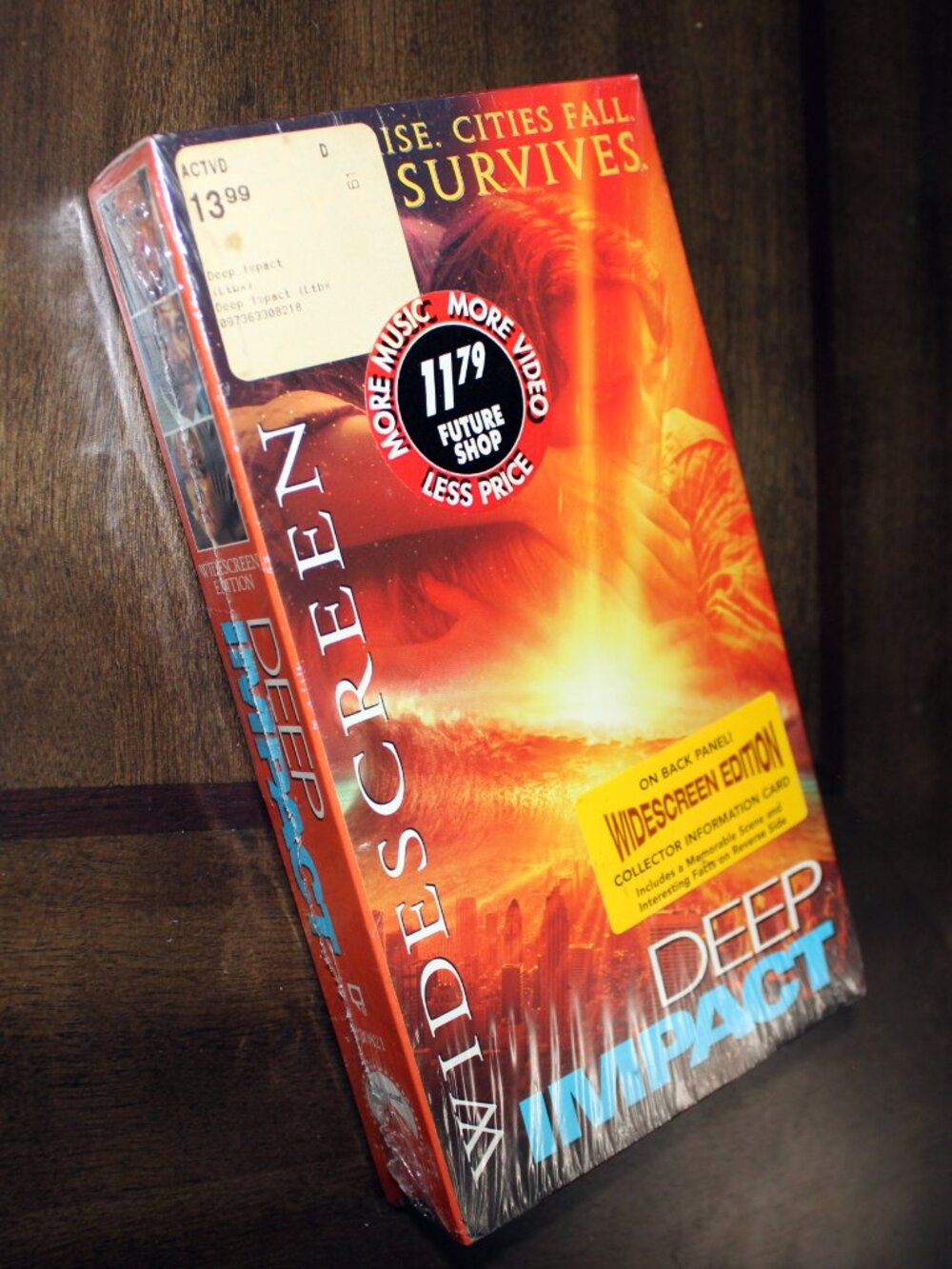3/$77❤️sealed 1998 Deep Impact Widescreen VHS + Bonus Collector Information Card
